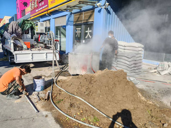 大兴安岭顶管注浆加固